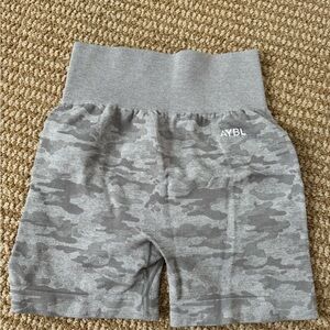 AYBL Gray Camo High-Waisted Shorts